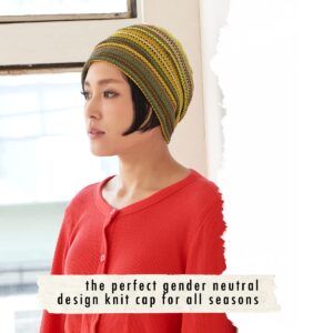 CHARM Men Summer Beanie Knit - Women Hipster Slouchy Hat Boho Street Crochet Fashion Cap Beige