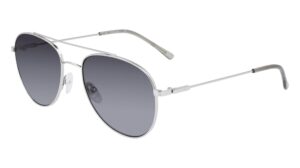 calvin klein women's ck20120s round sunglasses, silver, 55/18/145