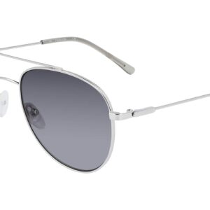 Calvin Klein Women's CK20120S Round Sunglasses, Silver, 55/18/145