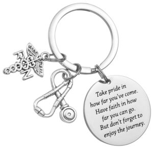 HUTIMY Registered Nurse Gifts Keychain for Women Men a RN Jewelry for Nurses Best Gift for New Nurses Nursing RN Charms Key Chain rn Keychains