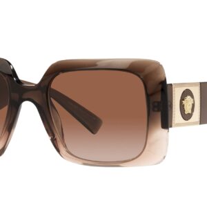 Versace VE 4405 533213 Brown Plastic Rectangle Sunglasses Brown Gradient Lens