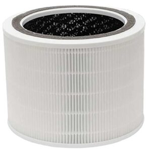 yonice replacement for core 200s true hepa filter,compatible with levoit core 200s core 200s-rf,activated carbon filter,white