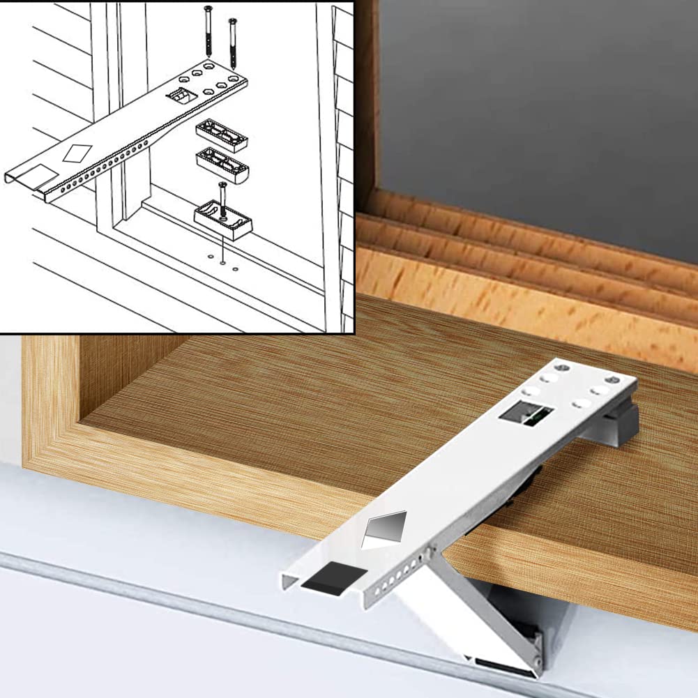 Aozzy Window Air Conditioner Support Bracket- Universal AC Support Bracket Heavy Duty, Support Up to 85 lbs, Designed for 5000-12000 BTU A/C Units–AC Holder Bracket Fits Single Or Double Hung Windows