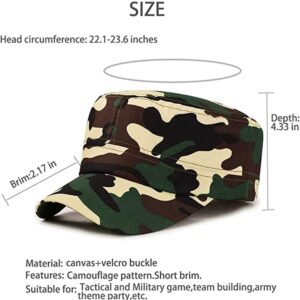 ZffXH Army Party Favor Hats For Kids Adults, 12 Pack Camo Caps, Costume Bulk Helmet For Decorations Military Retirement