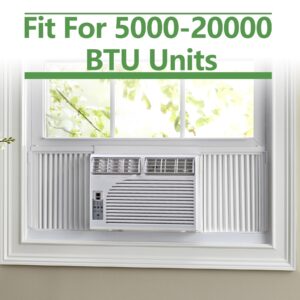 Forestchill Window Air Conditioner Side Panel with Double Layers, Upgraded Insulation AC Side Panels for Window AC Unit, Fits Up to 17" H x 10" W, Pack of 2, White