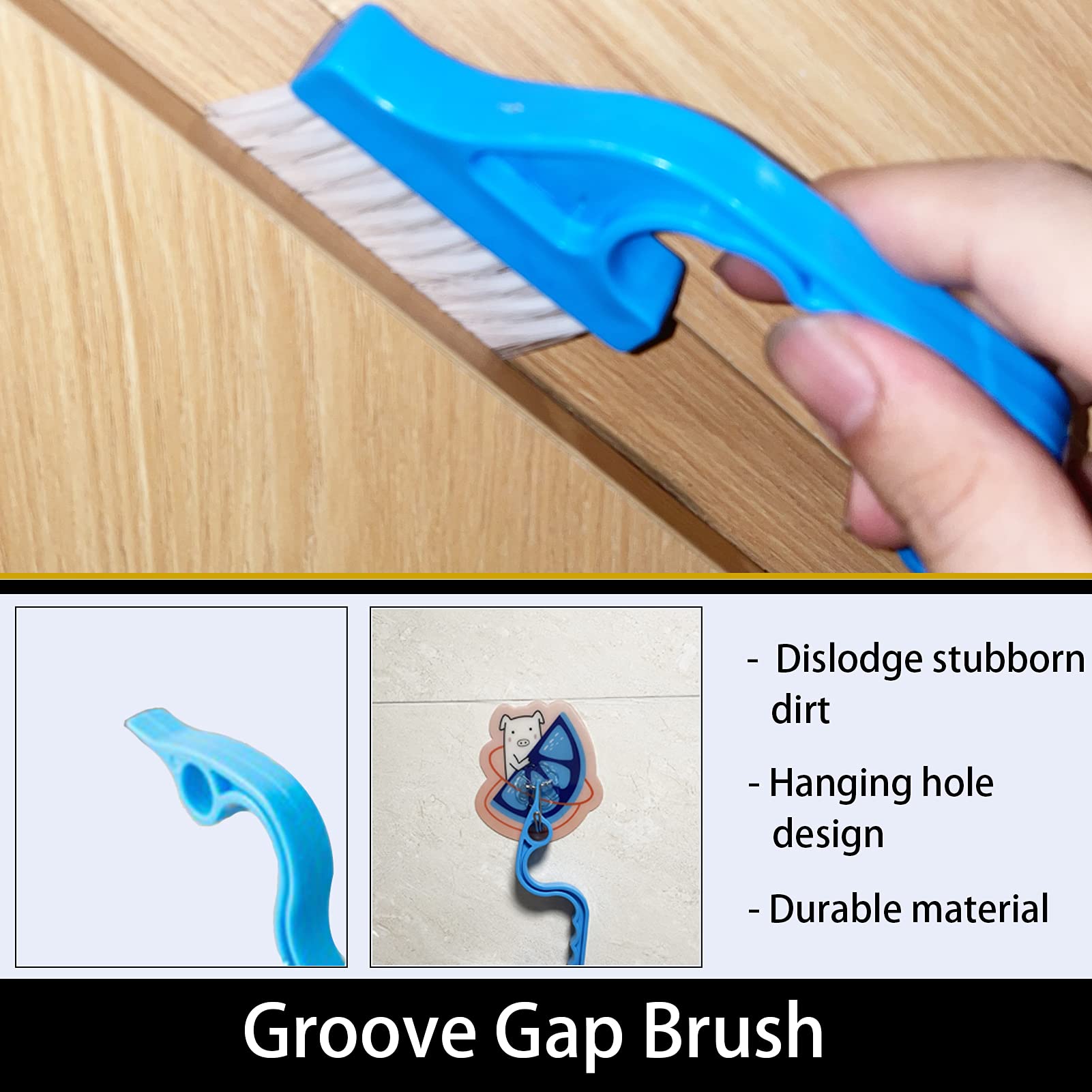 Window Groove Cleaning Brush, 13 PCS Hand-held Magic Window Track Cleaning Tools, Window or Sliding Door Track Cleaner for Sliding Door, Sill, Tile Lines, Shutter, Car Vents, Keyboard, Small Clean Kit