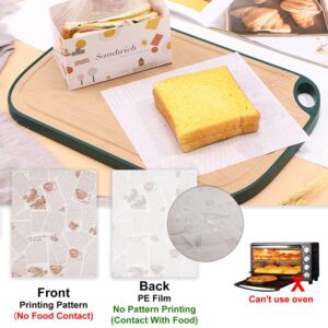 La Llareta 100 Sheets Deli Paper, 14 * 10 inch Sandwich Wrapping Paper, Food Wrapping Paper, for Breads, French Fries, Sandwiches, Burgers, Hot Dogs