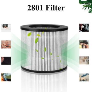 KEYJINIU 2 PACK 2801 Replacement Filter Compatible with Bissell 2801, 2780, 2780A, 2780B, 2780P, 27809 Hight Efficiency and Carbon Filter MyAir Personal 2801 Filter