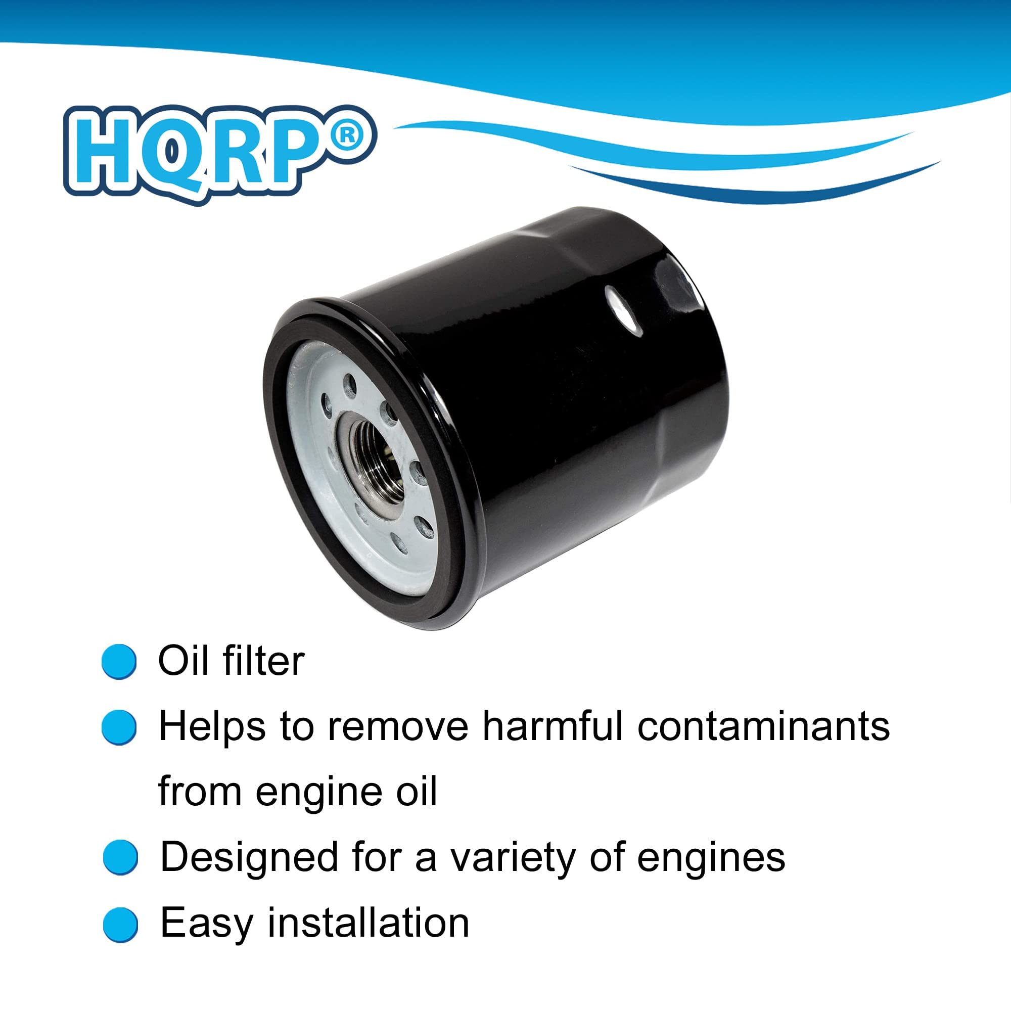 HQRP Oil Filter compatible with B & S 121602 121605 121606 121607 121609 121612 121672 121682 121686 121687 122602 122607 122612 122672 series Engines