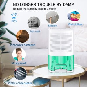 MADETEC Dehumidifiers for Home 8000 Cubic Feet 800 Sq.ft, Portable Dehumidifier with Drain Hose and 68oz (2000ML) Water Tank, Ideal for Basements Bedroom Bathroom Closet Kitchen RV