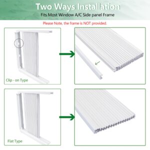 Forestchill Window Air Conditioner Side Panel with Double Layers, Upgraded Insulation AC Side Panels for Window AC Unit, Fits Up to 17" H x 10" W, Pack of 2, White