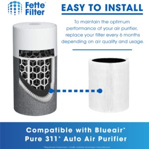 Fette Filter - 311 Air Purifier Replacement Filters, Compatible with Blueair Pure 311 High-efficiency 2-in-1 Filtration Systems, Particle Filter + Carbon Filter (Pack of 2)