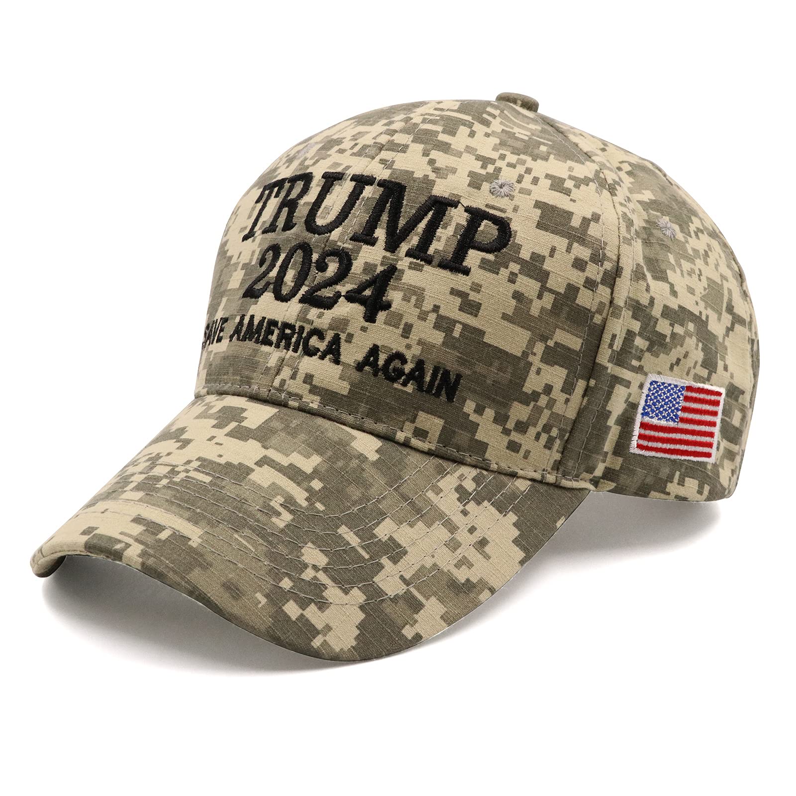 Unisex Trump 2024 Baseball Caps Save America Great Again Embroidered Donald Trump Dad Hat Womens Bucket Hats (01-camo(Save America Again))