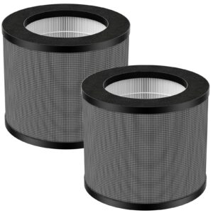 tt-ap006 replacement filter compatible with taotronics tt-ap006, 3-in-1 h13 true hepa filter and high-efficiency activated carbon filter, 2-pack tt-ap006 filters