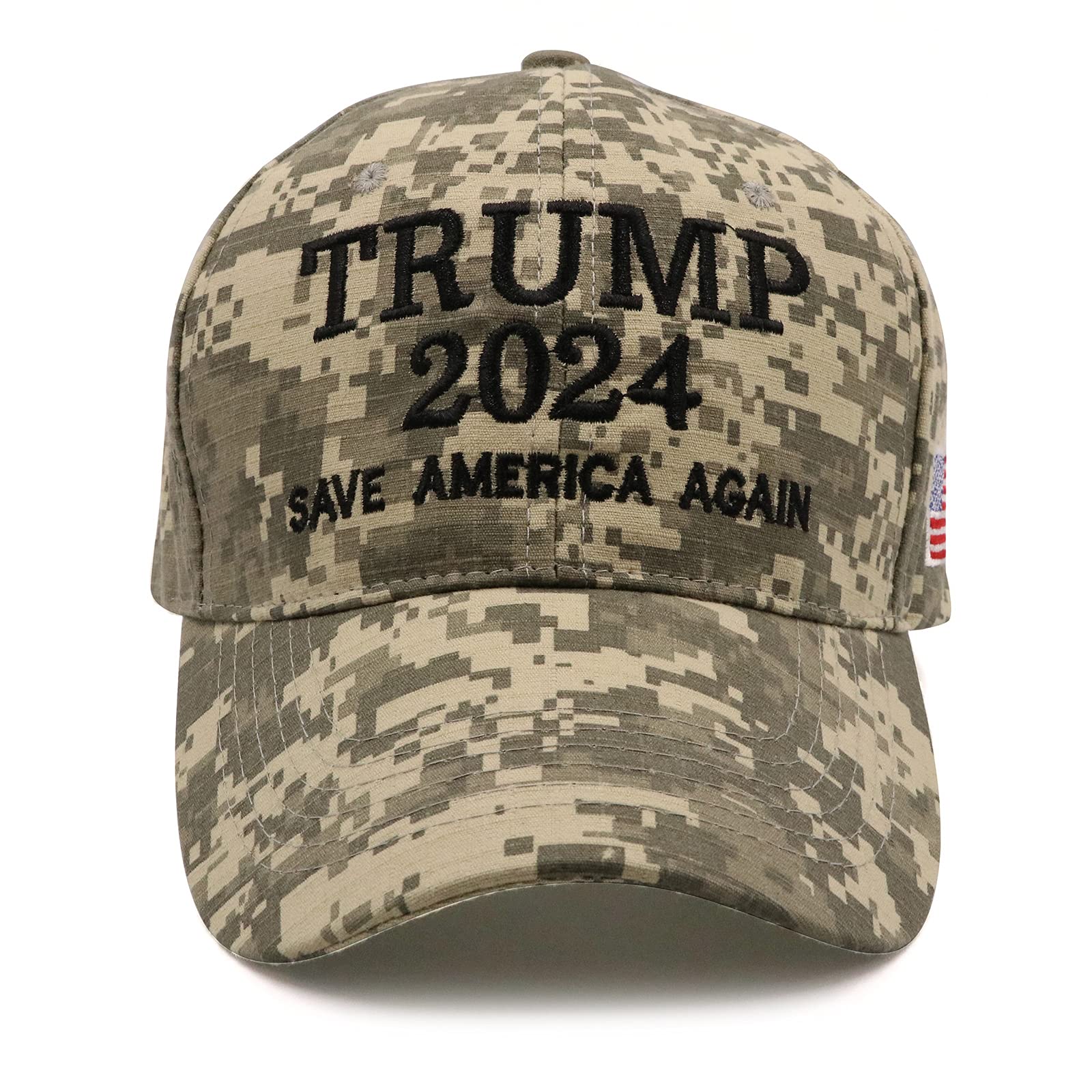 Unisex Trump 2024 Baseball Caps Save America Great Again Embroidered Donald Trump Dad Hat Womens Bucket Hats (01-camo(Save America Again))