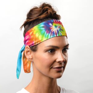 Suddora Tie Dye Headband, Sports Headband for Women, Headband for Men Athletic, Lightweight, Stylish & Comfortable Headband for Running, Workout, Football, Cosplay & Costumes (Tie Dye)