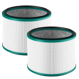 2-pack hp01 hp02 true hepa filter compatible with dyson pure hot cool link hp01 hp02 & dyson pure cool link desk fan dp01 dp02, h13 hepa for dyson hp01 filter, compare to part # 968125-03.