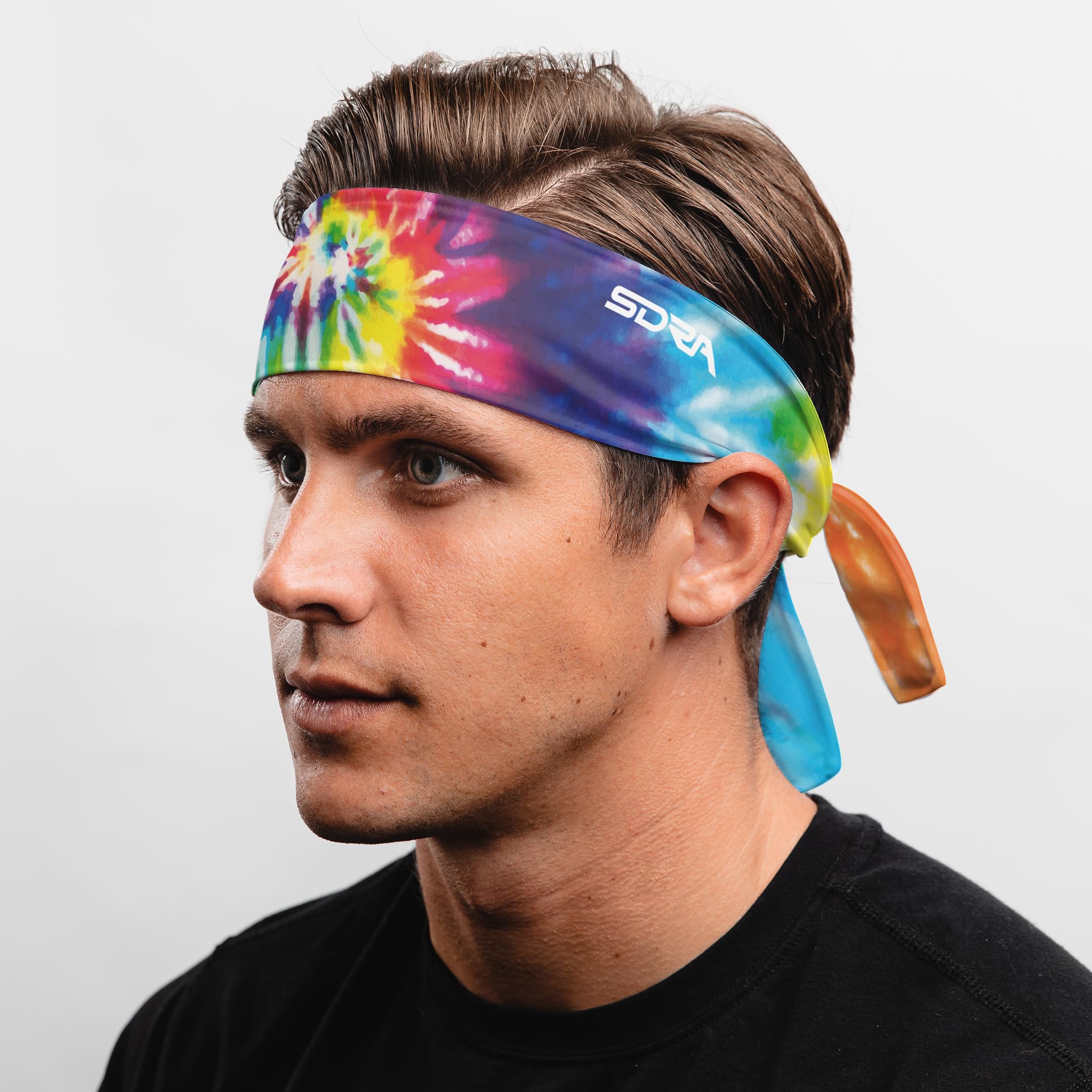 Suddora Tie Dye Headband, Sports Headband for Women, Headband for Men Athletic, Lightweight, Stylish & Comfortable Headband for Running, Workout, Football, Cosplay & Costumes (Tie Dye)