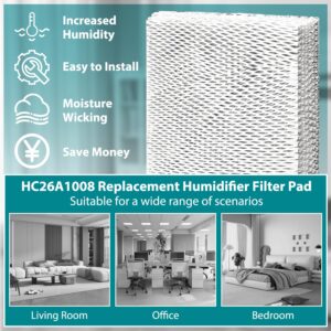 HASMX 2-Pack Replacement Humidifier Filter Pads for Honeywell HE250, HE250A, HE-250, HE-250A Humidifiers, 10" x 13" x 1-5/8" Humidifier Water Pad Filters Replace Part Numbers: RP3162, A35W