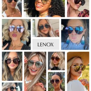 DIFF Lenox Gold + Black Grey Gradient, Designer Oversized Aviator Sunglasses for Women UV400 Polarized Protection