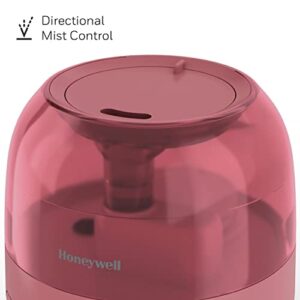 Honeywell Mini Cool Mist humidifier, Easy to Fill and Clean, humidifier for small Bedroom, Kids Rooms, or office. Ultra Quiet Operation and Auto Shut-Off - Rose, HUL525R