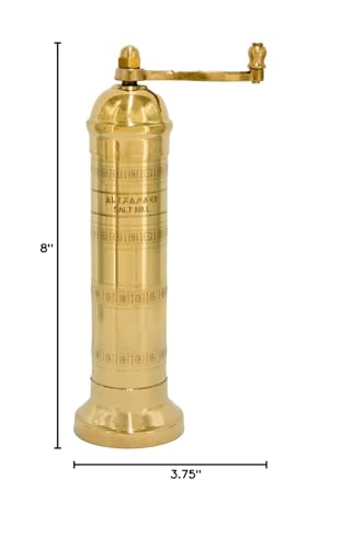 Alexander Home The Original Greek Salt and Pepper Mill (Brass, 8-Inch Salt)