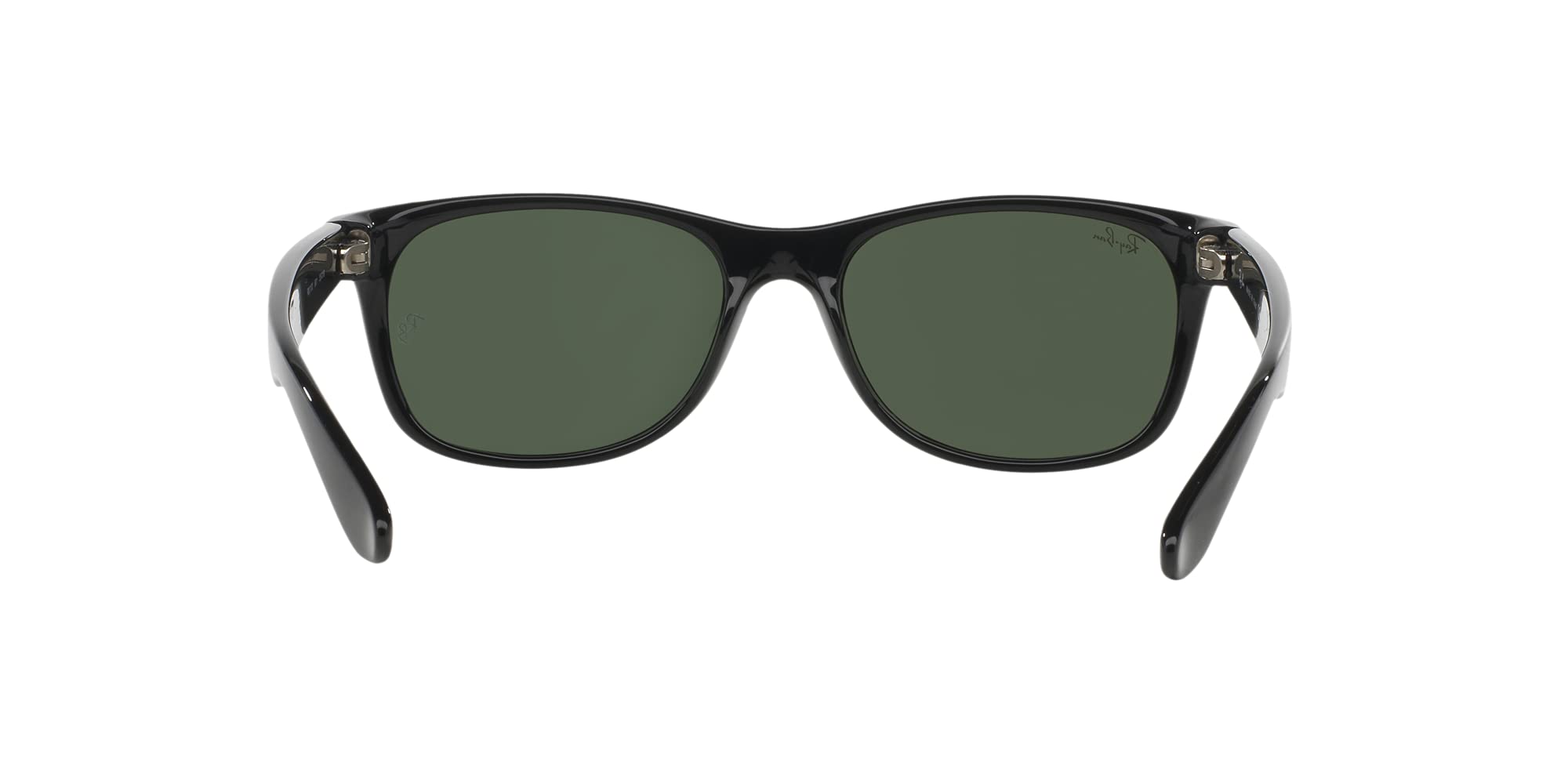 Ray-Ban RB2132 New Wayfarer Sunglasses + Vision Group Accessories Bundle, unisex-adult (Black/Crystal Green,58)