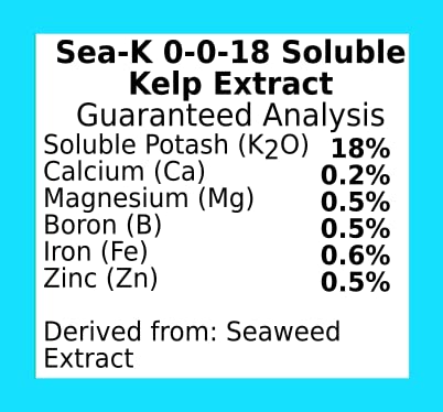 Organic Sea-K for Plants Seaweed and Kelp Fertilizer Supplement Concentrated Extract Powder Nutrient