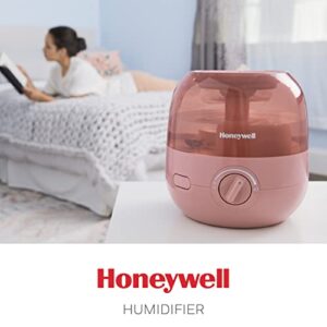 Honeywell Mini Cool Mist humidifier, Easy to Fill and Clean, humidifier for small Bedroom, Kids Rooms, or office. Ultra Quiet Operation and Auto Shut-Off - Rose, HUL525R