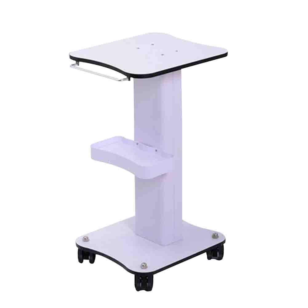 JF-XUAN Cart Multifunction Portable Hand Trucks Recycling Vehicles,Serving Trolley Cart All Steel Column Abs Plastic with Lock Rubber Wheel Easy to Clean Beauty Salon, Load Capacity 80 Kg,38.5x35x69