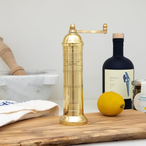 Alexander Home The Original Greek Salt and Pepper Mill (Brass, 8-Inch Salt)