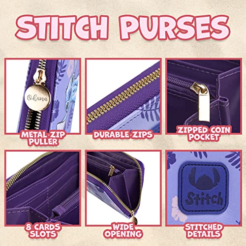 Disney Women's Zippered, Purple, Taille Unique