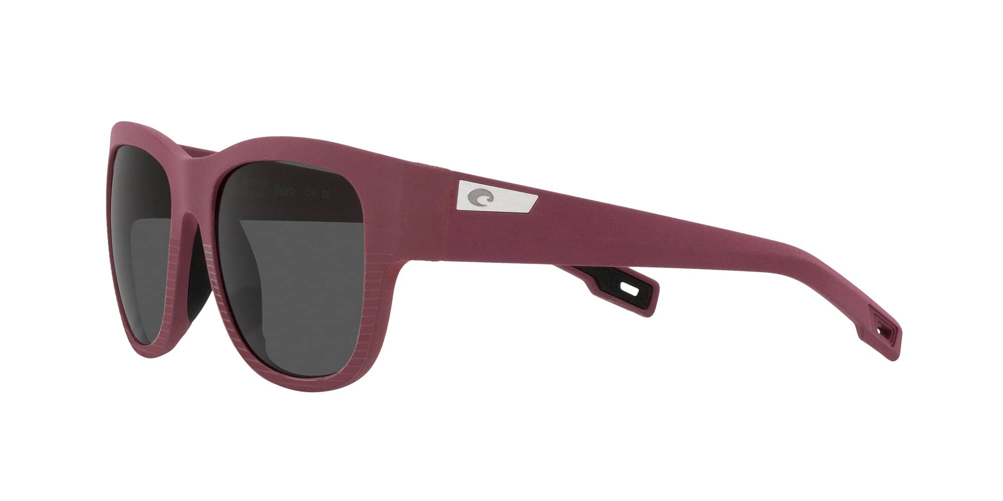 Costa Del Mar Womens Caleta Aviator Sunglasses, Net Plum/Grey Polarized-580G, 55 mm