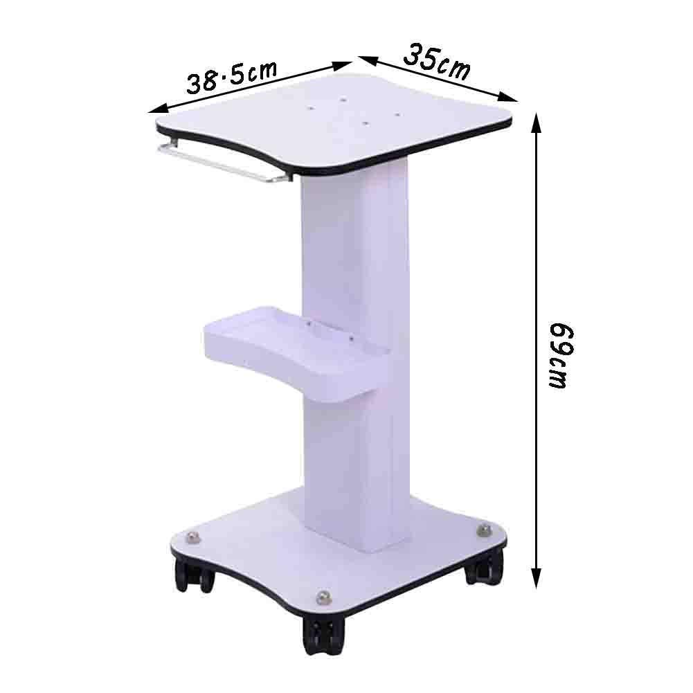 JF-XUAN Cart Multifunction Portable Hand Trucks Recycling Vehicles,Serving Trolley Cart All Steel Column Abs Plastic with Lock Rubber Wheel Easy to Clean Beauty Salon, Load Capacity 80 Kg,38.5x35x69