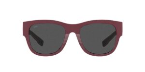 costa del mar womens caleta aviator sunglasses, net plum/grey polarized-580g, 55 mm