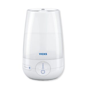 Vicks FilterFree Plus Cool Mist Plus Humidifier (VUL565), Medium Room –Filter-Free Cool Mist Humidifier for Baby, Kids and Adult Rooms, Works with Vicks VapoPads