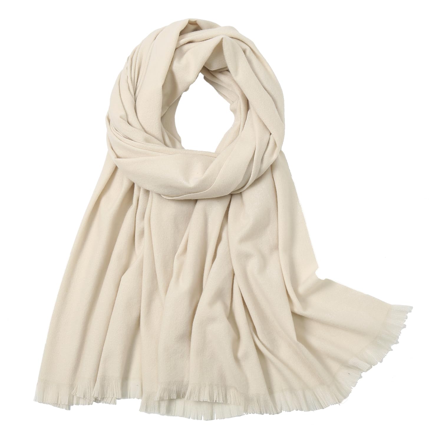 RUI VTRON Cream Pashmina Shawls and Wraps for Evening Dresses Scarfs for Women Fall Winter Scarves