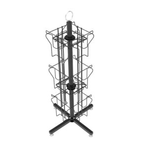 11702 FixtureDisplays 14 X 14 X 30" 12 Vertical Pockets Spinning Greeting/Post Card Rack 11702 Black 11702NEW-NF