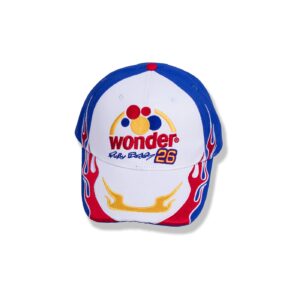 Ricky Cap Wonder Bread Racer Hat White and Blue