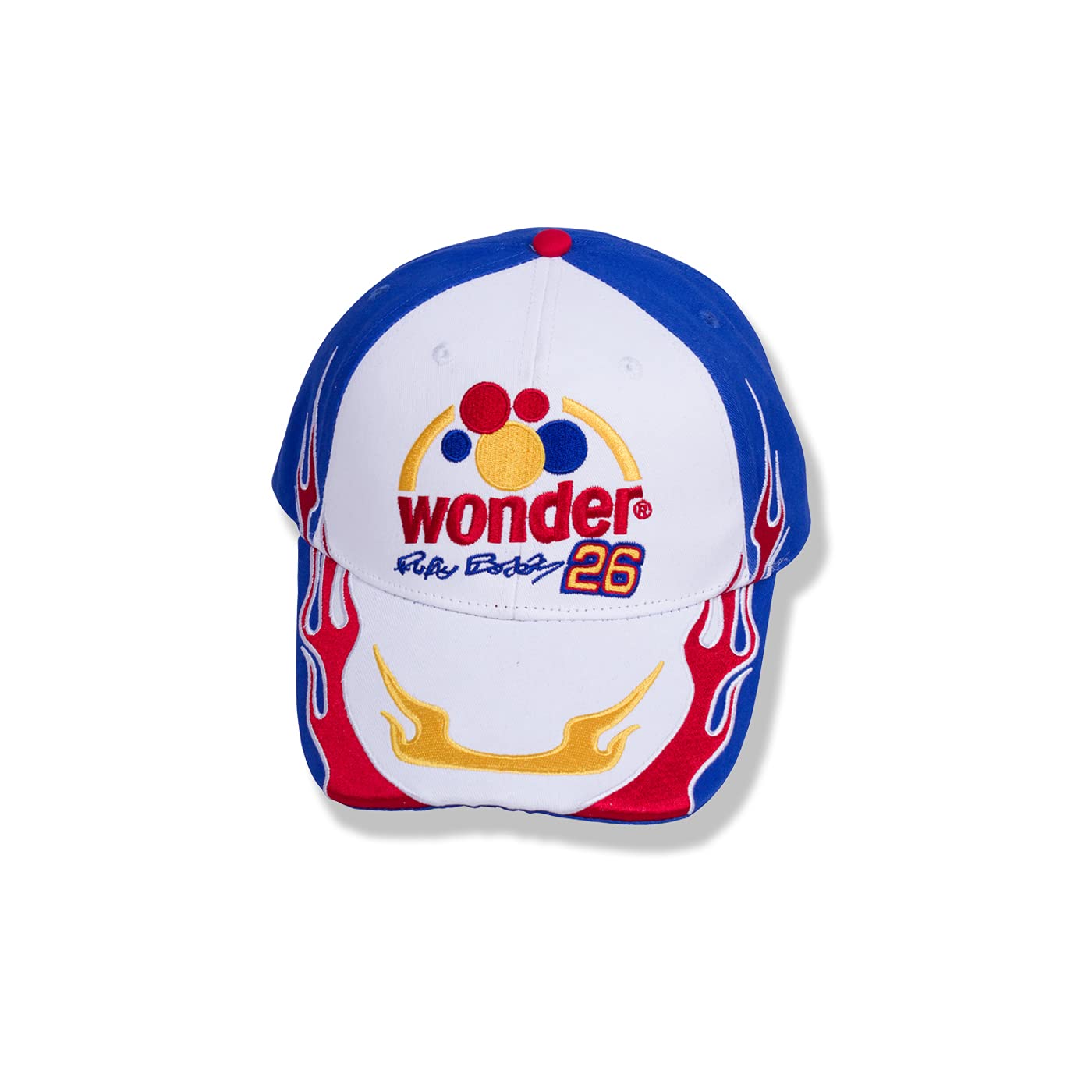 Ricky Cap Wonder Bread Racer Hat White and Blue