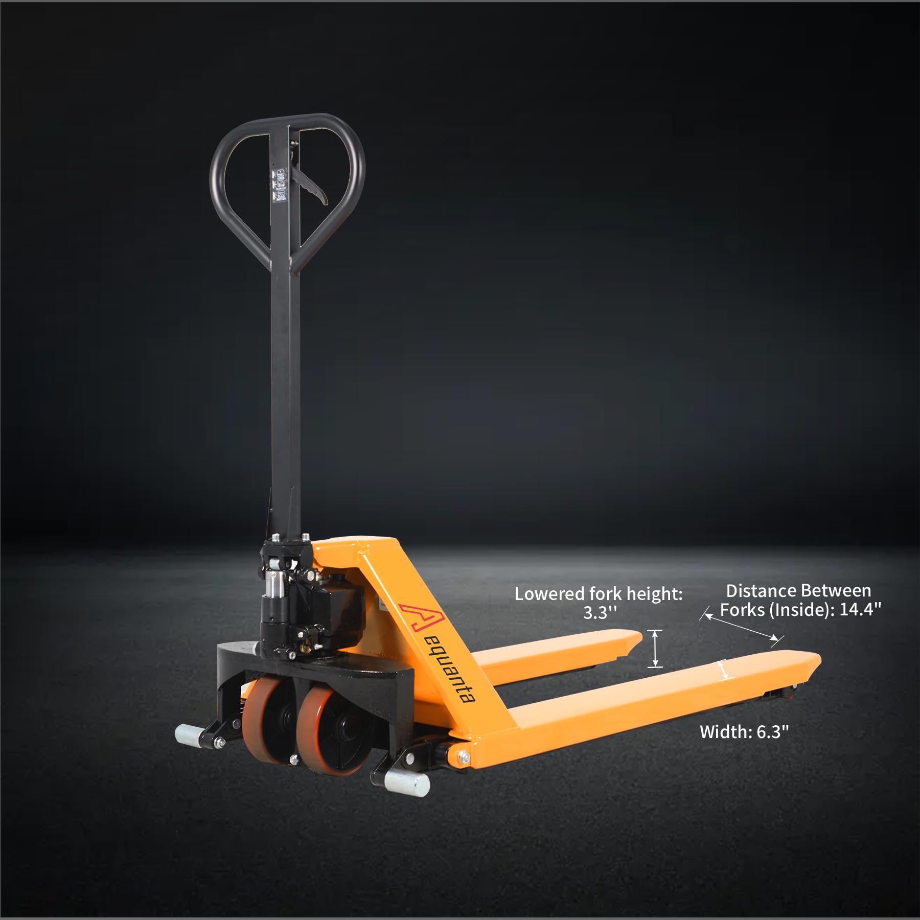 Aequanta High Lift Hand Pallet Jack Scissor Manual Truck 2200lbs Capacity 45" Lx27 W Fork Size Suitable for Open Bottom Pallet