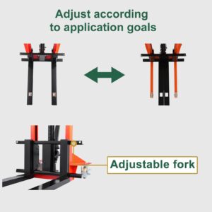 Tory Carrier Manual Forklift Pallet Stakcer 1100lbs Capacity 63" Lift Height with Adjustable Forks and Fixed Legs Hand Tools