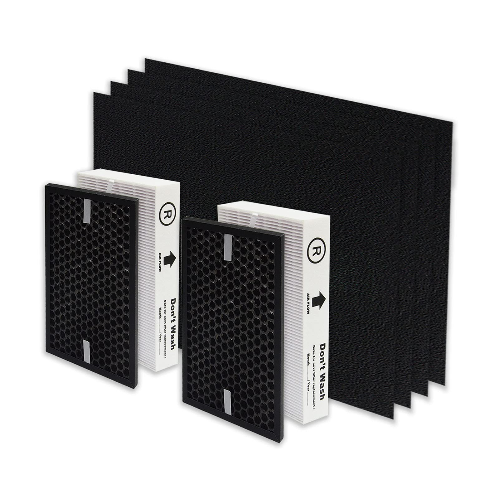 PUREBURG Replacement True HEPA Filter Kit Compatible with Honeywell InSight HPA5200B HPA5250 Air Purifiers & PowerPlus HPA3200, HRF-R2(Filter R) HRFSC1(Filter S) HRF-A200(Filter A) HRF-ARVP200