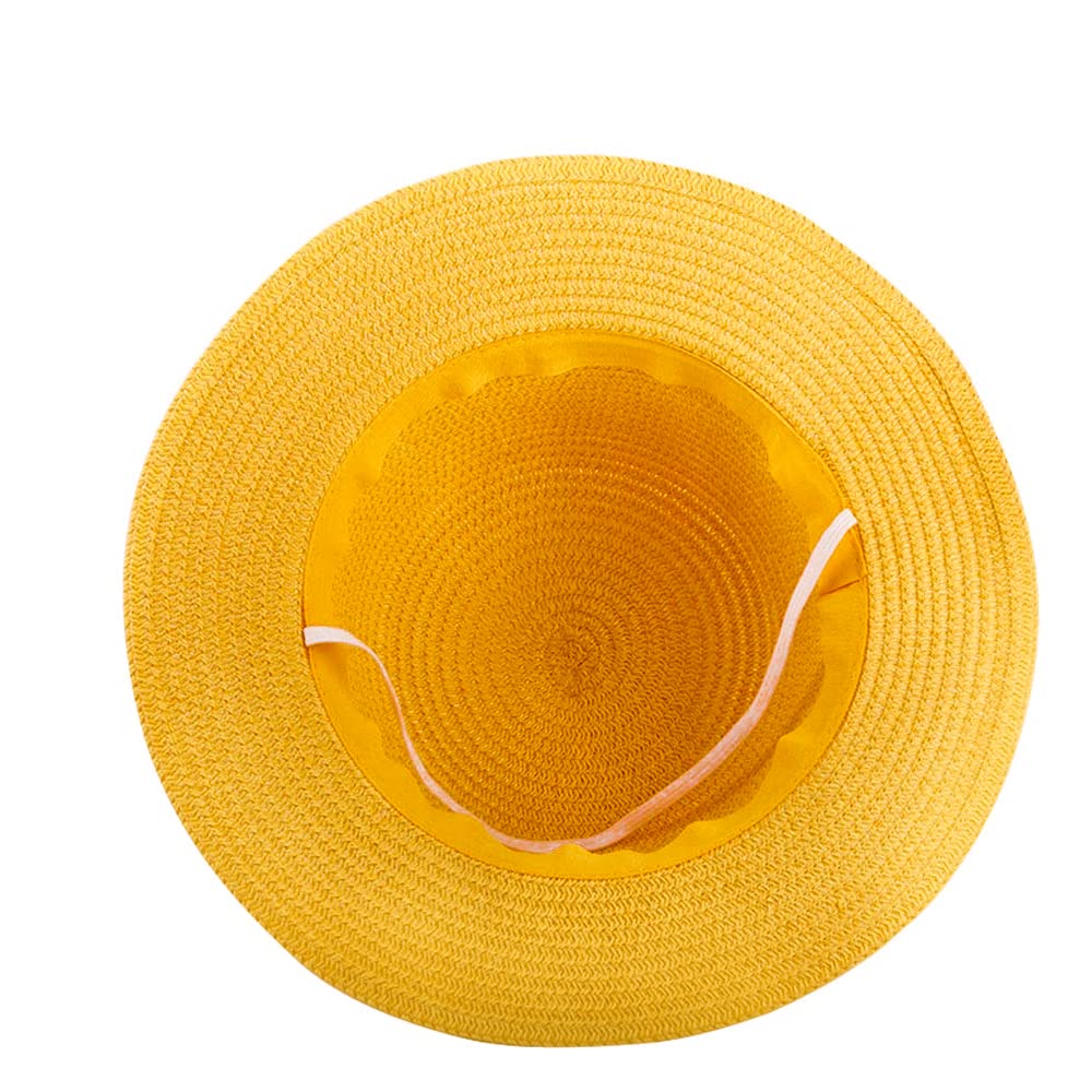 Straw Hat Cosplay Accessory Anime Sun Beach Hats for Halloween Party Travel Performance Costume Yellow