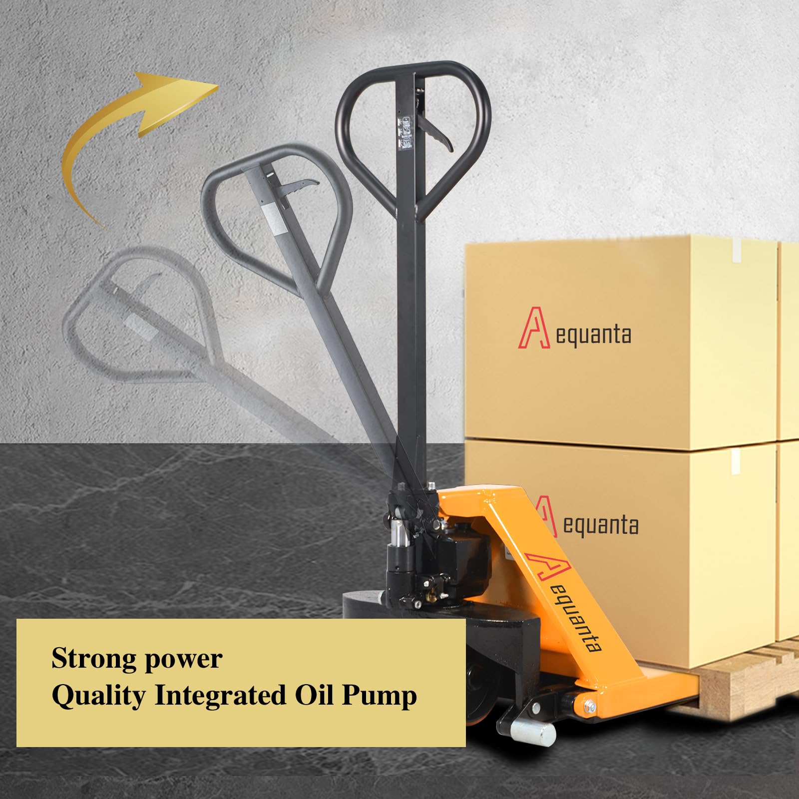 Aequanta High Lift Hand Pallet Jack Scissor Manual Truck 2200lbs Capacity 45" Lx27 W Fork Size Suitable for Open Bottom Pallet