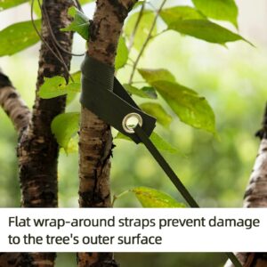 Shitailu 6 Pack of 16 Inch Tree Straps with Grommets for Guying/Staking - Young Tree and Plant Supports for Newky Planted Saplings and Hurricane Protection