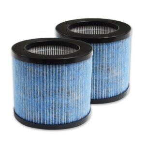 pureburg replacement true hepa filters compatible with toppin tpap002 hepa air purifier comfy air c1, part# tpff002,4-stage filtration high-efficiency activated carbon, 2-pack