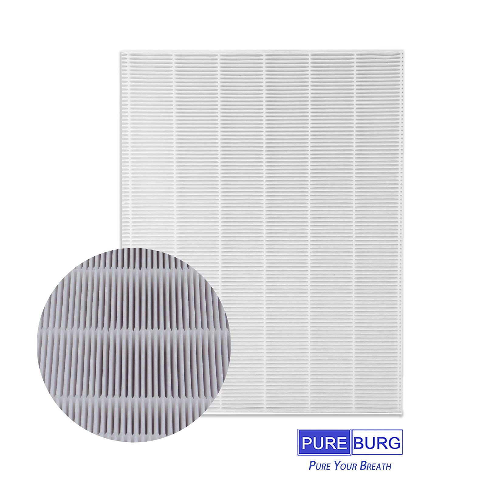 PUREBURG D4 Replacement Filter Set Compatible with Winix D480 Air Purifier 1712-0100-02, H13 HEPA + 6 x Activated Carbon Pre-Filter,Air Clean Dust VOCs