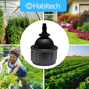 Habitech 3-Pack 1/4 Inch Drip Irrigation Tubing to Faucet/Garden Hose Adapter - Connector Fittings for 1/4" Tubing x 3/4" FHT