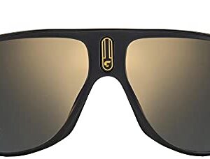 Carrera Unisex Sunglass Style Safari65/N Rectangular, Matte Black/Grey Gold Mirrored, 62mm, 15mm